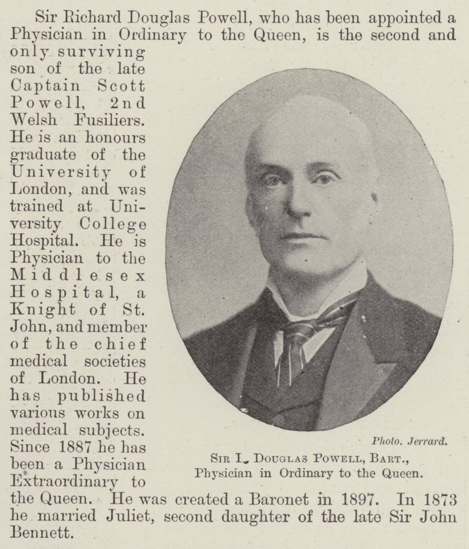 Sir R Douglas Powell, Baronet, ordinær lege for dronningen av English Photographer