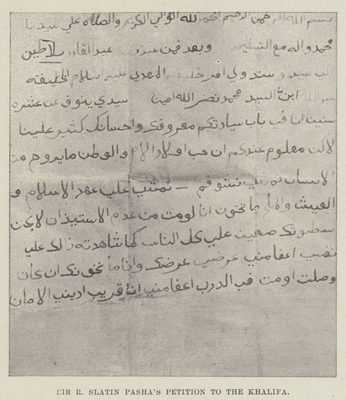 Sir R Slatin Pashas begjæring til Khalifa av English Photographer