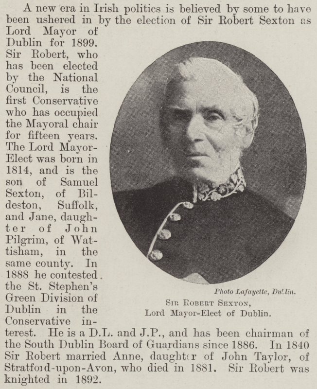 Sir Robert Sexton, Lord Mayor-Elect i Dublin av English Photographer