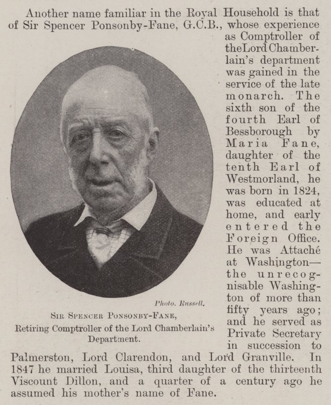 Sir Spencer Ponsonby-Fane, pensjonerende kontrollør ved Lord Chamberlains Department av English Photographer