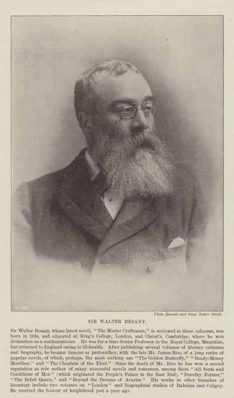 Sir Walter Besant av English Photographer