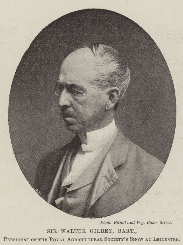 Sir Walter Gilbey, Baronet, president for Royal Agricultural Societys Show i Leicester av English Photographer