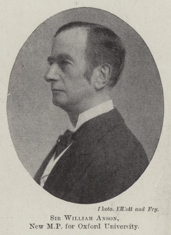 Sir William Anson, ny MP for Oxford University av English Photographer