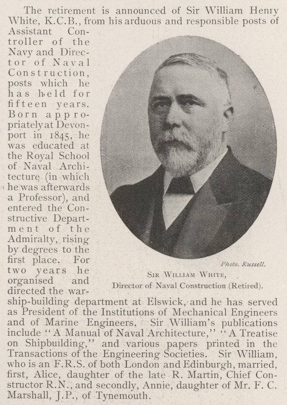Sir William White, direktør for Naval Construction (pensjonert) av English Photographer