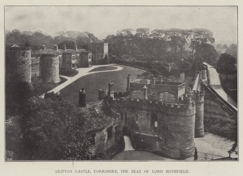 Skipton Castle, Yorkshire, setet til Lord Hothfield av English Photographer