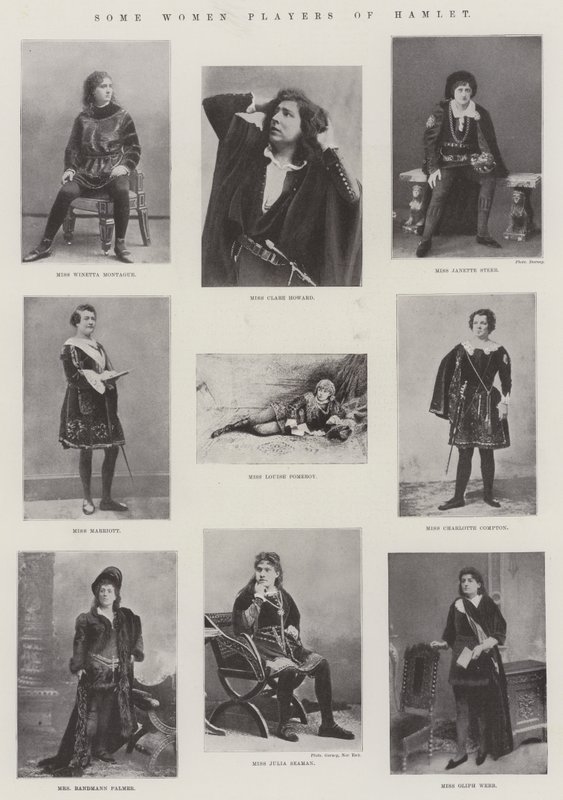 Noen kvinnelige spillere fra Hamlet av English Photographer