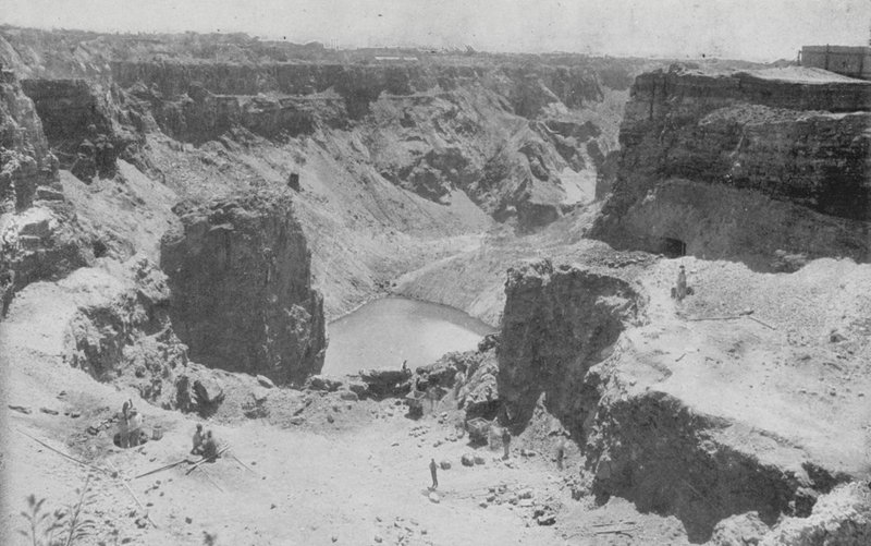 Sør-Afrika: Open Workings, Kimberley (s/hvitt-bilde) av English Photographer