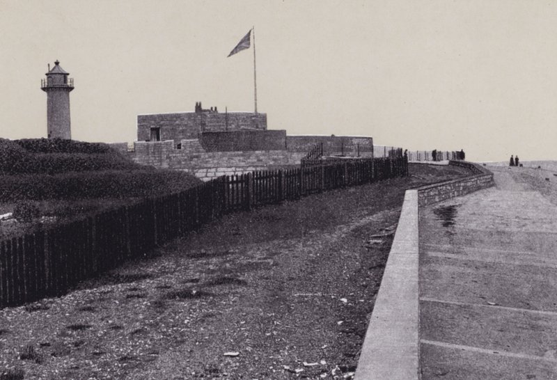 Southsea Castle (s/hvitt bilde) av English Photographer