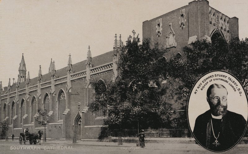 Southwark Cathedral, London; Edward Stuart Talbot, biskop av Southwark (s/hv-bilde) av English Photographer