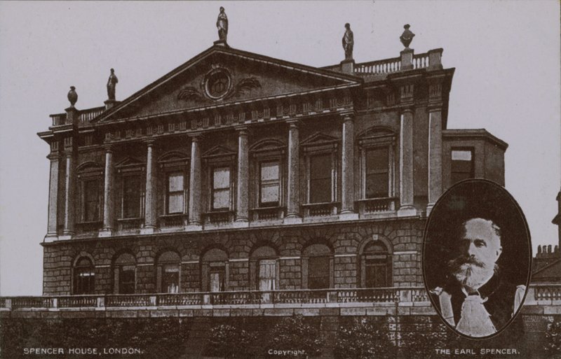 Spencer House, London med (innfelt) The Earl Spencer av English Photographer