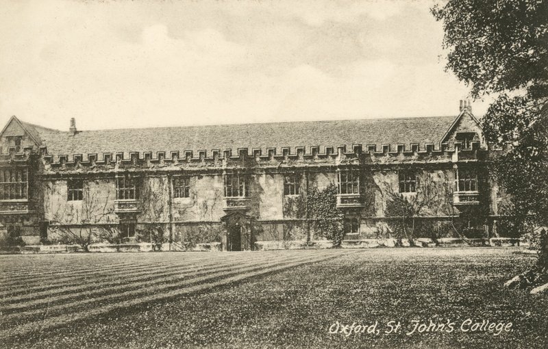 St John's College, Oxford, Oxfordshire (s/hvitt-bilde) av English Photographer