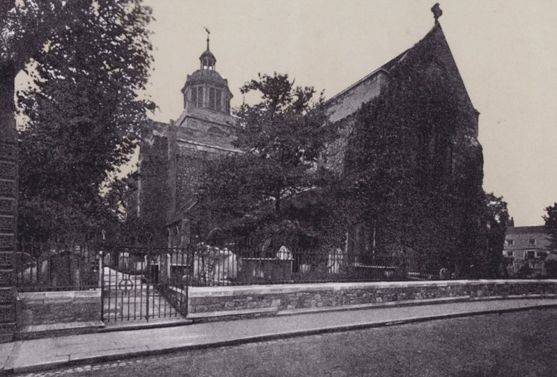 St Thomas's Church, Portsmouth (s/hvitt bilde) av English Photographer