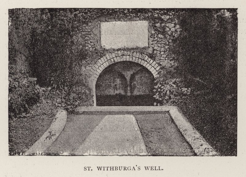 St Withburga's Well (s/hvitt bilde) av English Photographer