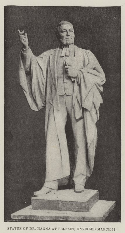 Statue av Dr Hanna i Belfast, avduket 31. mars av English Photographer