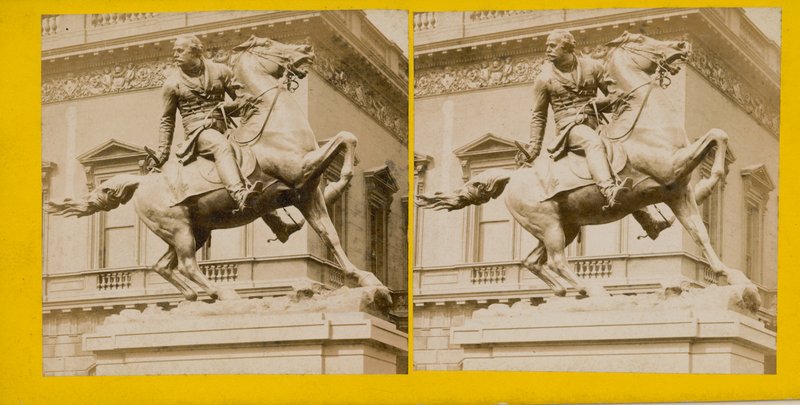Statue av general Sir James Outram, for Calcutta, nå i Waterloo Place, av JH Foley, RA av English Photographer