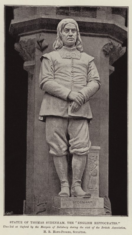 Statue av Thomas Sydenham, den engelske Hippokrates av English Photographer