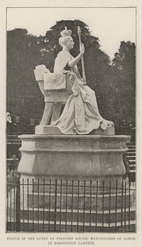 Statue av dronningen av prinsesse Louise, Marchioness of Lorne, i Kensington Gardens av English Photographer