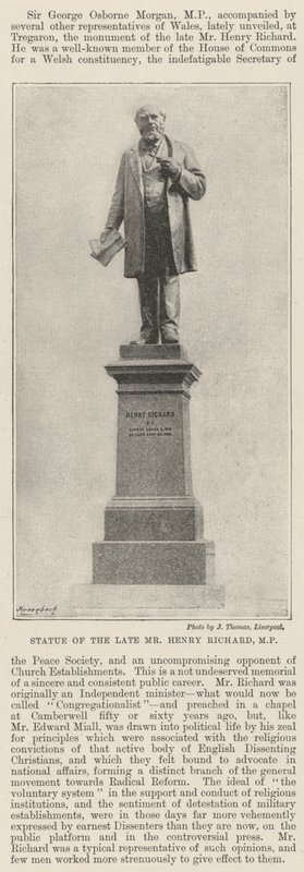 Statue av avdøde Henry Richard, MP av English Photographer