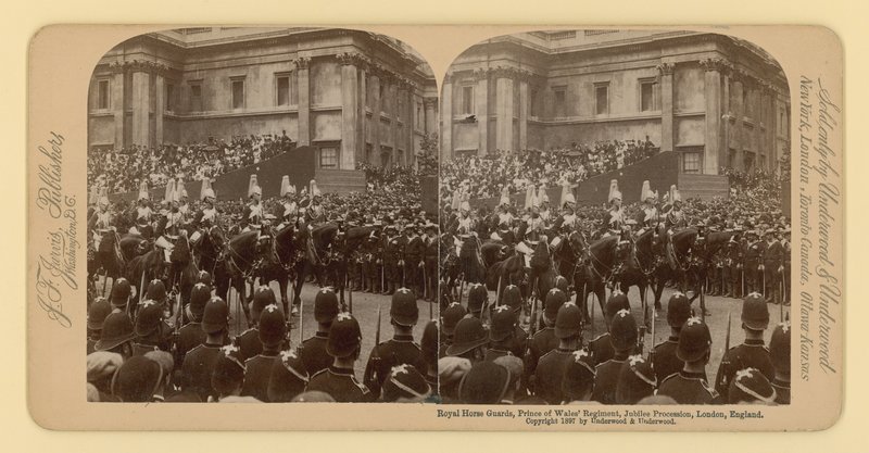 Stereografisk trykk av Queen Victorias Diamond Jubilee av English Photographer