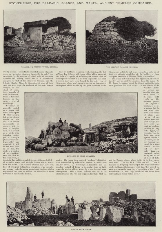 Stonehenge, Balearene og Malta, gamle templer sammenlignet av English Photographer