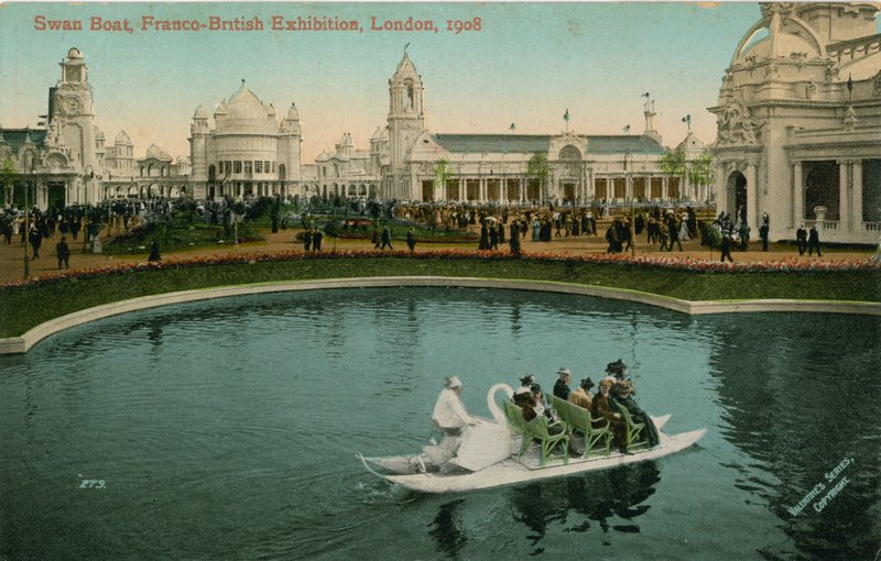 Swan Boat, fransk-britisk utstilling, London, 1908 av English Photographer