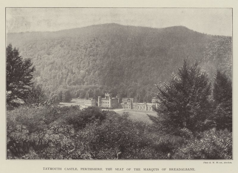Taymouth Castle, Perthshire, setet til markisen av Breadalbane av English Photographer