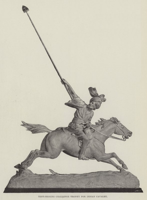 Tent-Pegging Challenge Trophy for indisk kavaleri av English Photographer