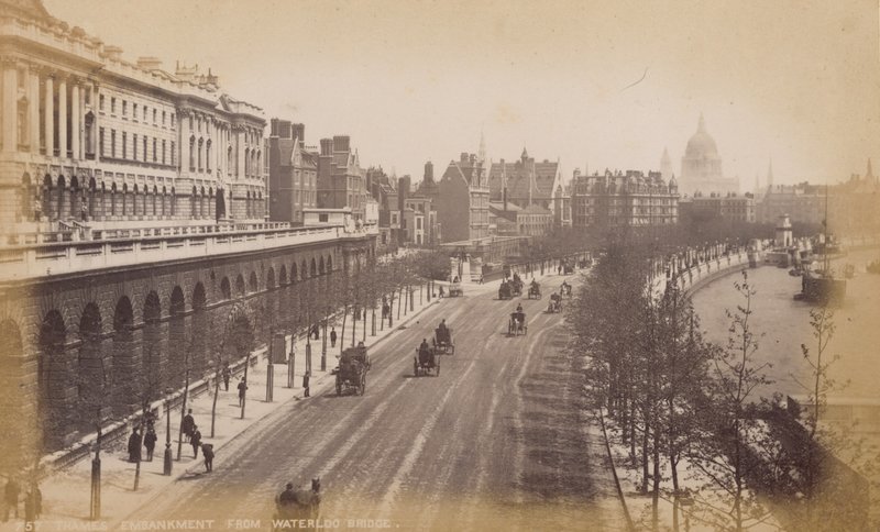Thames Embankment fra Waterloo Bridge av English Photographer