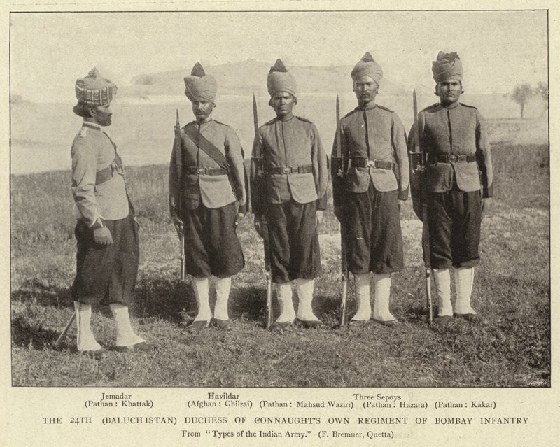 Den 24. (Balochistan) hertuginne av Connaughts eget regiment av Bombay Infantry av English Photographer