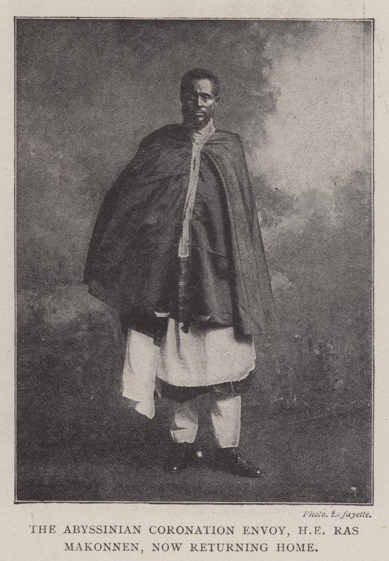 Den abessiniske kroningsutsending, HE Ras Makonnen, vender nå hjem, 1902 av English Photographer