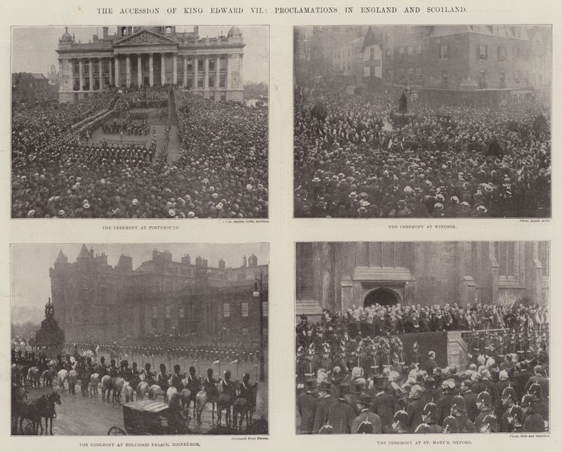 Tiltredelsen av kong Edward VII, proklamasjoner i England og Skottland av English Photographer