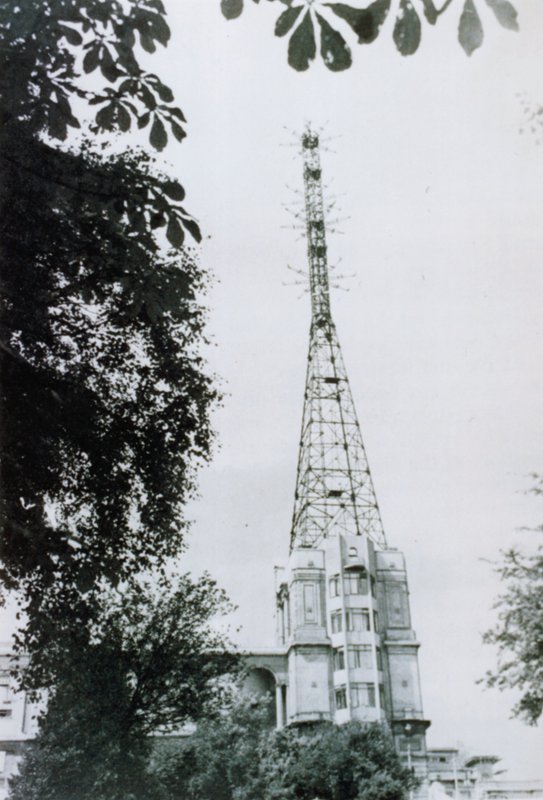 TV-sendingen Alexandra Palace sendte antenne av English Photographer