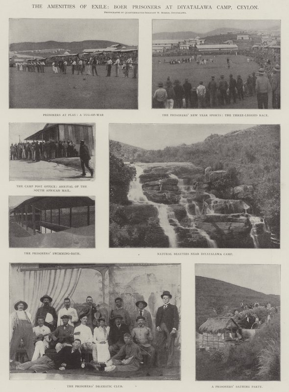 Fasilitetene til eksil, boerfanger ved Diyatalawa Camp, Ceylon av English Photographer