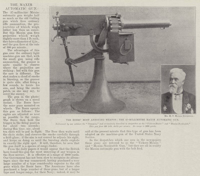 Boers mest irriterende våpen, 37-millimeter Maxim Automatic Gun av English Photographer