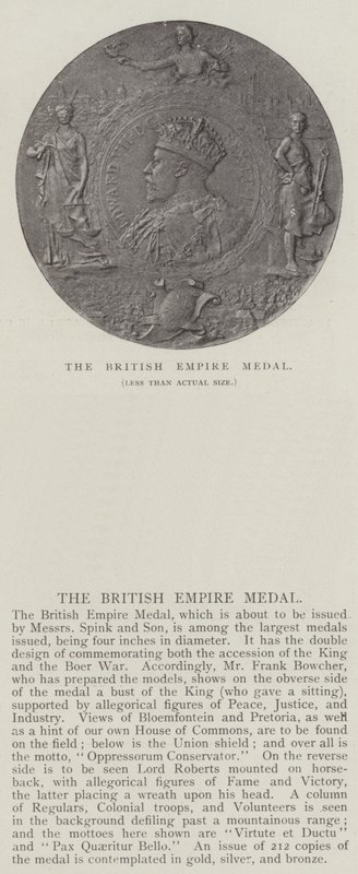 Den britiske imperiets medalje av English Photographer