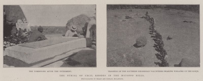 Begravelsen av Cecil Rhodes i Matoppo Hills av English Photographer