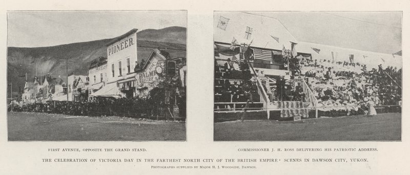 Feiringen av Victoria-dagen i byen lengst nord i det britiske imperiet, scener i Dawson City, Yukon av English Photographer