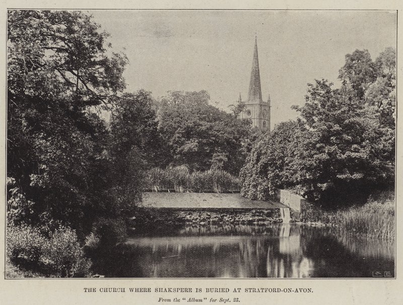 Kirken der Shakespeare er gravlagt i Stratford-on-Avon av English Photographer