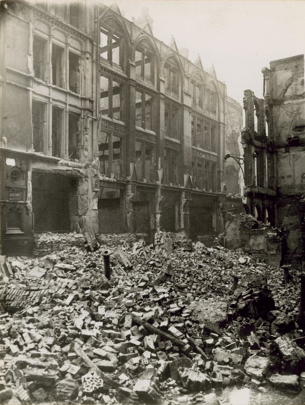 City of London etter et bombeangrep av English Photographer