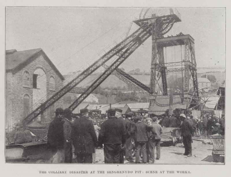 Colliery-katastrofen ved Senghenydd Pit, Scene at the Works av English Photographer