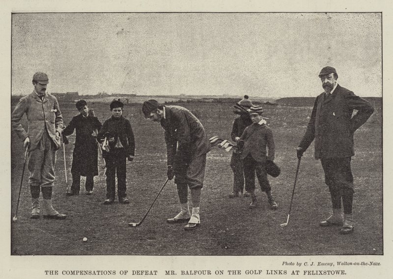 Nederlagets kompensasjon, Mr Balfour på Golf Links på Felixstowe av English Photographer