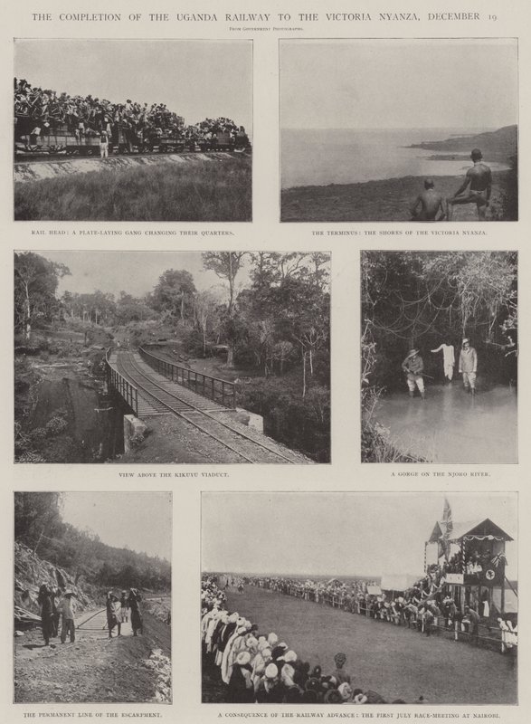 Fullføringen av Uganda Railway til Victoria Nyanza, 19. desember av English Photographer