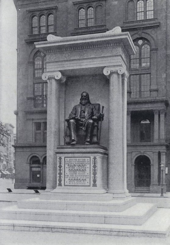 Cooper Institute and Monument, New York (s/hvitt bilde) av English Photographer