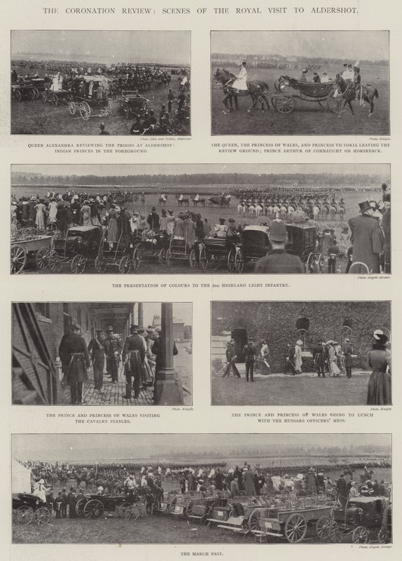 The Coronation Review, Scener fra det kongelige besøket til Aldershot av English Photographer