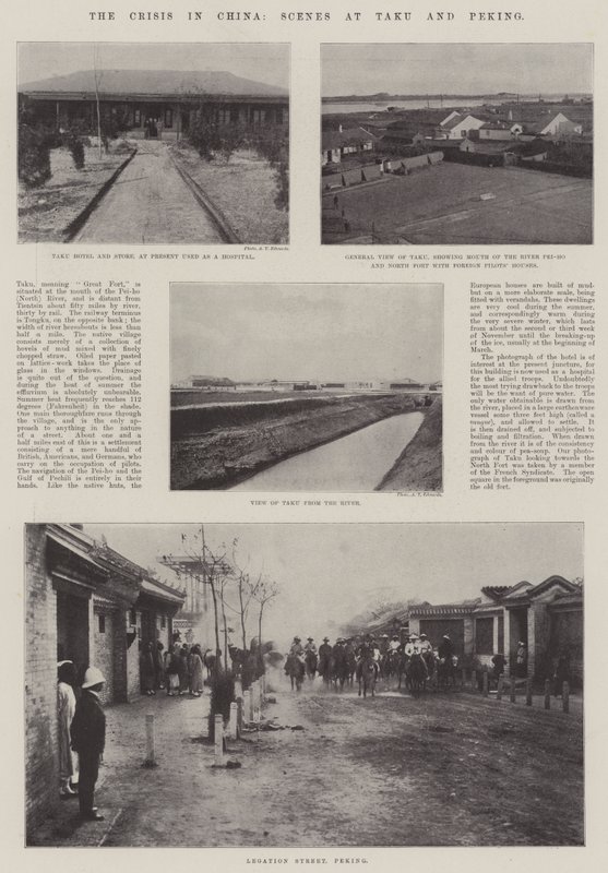 Krisen i Kina, scener ved Taku og Peking av English Photographer