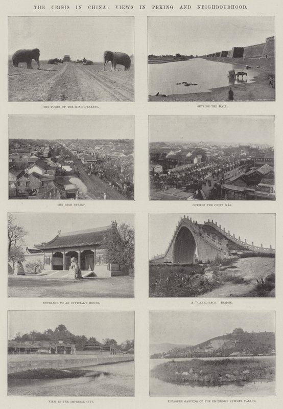Krisen i Kina, utsikter i Peking og nabolaget av English Photographer