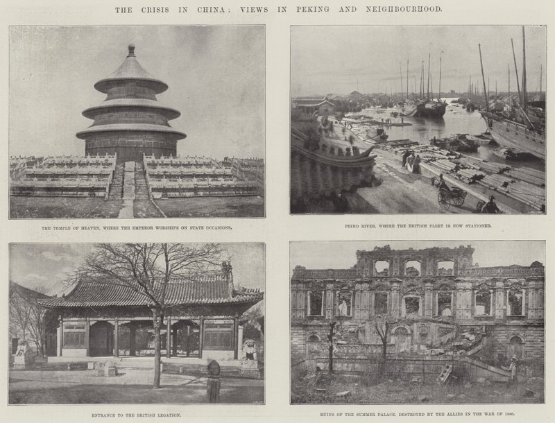 Krisen i Kina, utsikter i Peking og nabolaget av English Photographer