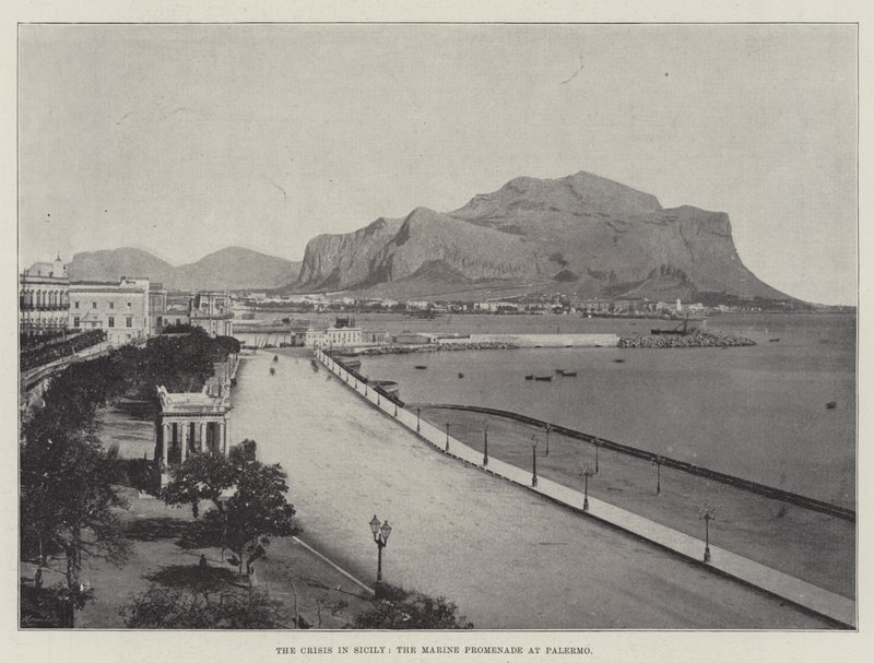 Krisen på Sicilia, sjøpromenaden i Palermo av English Photographer