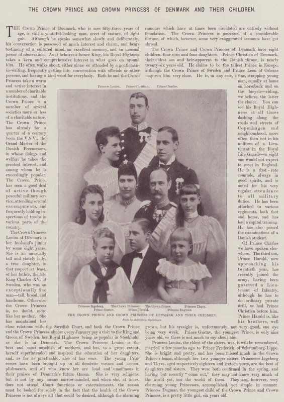 Kronprinsen og kronprinsessen av Danmark og deres barn av English Photographer