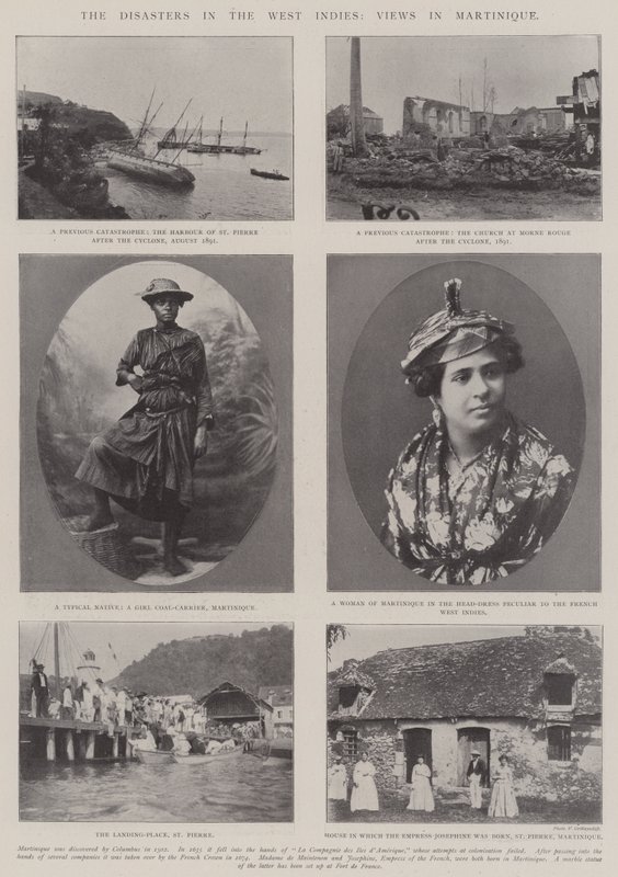Katastrofene i Vestindia, utsikt på Martinique av English Photographer